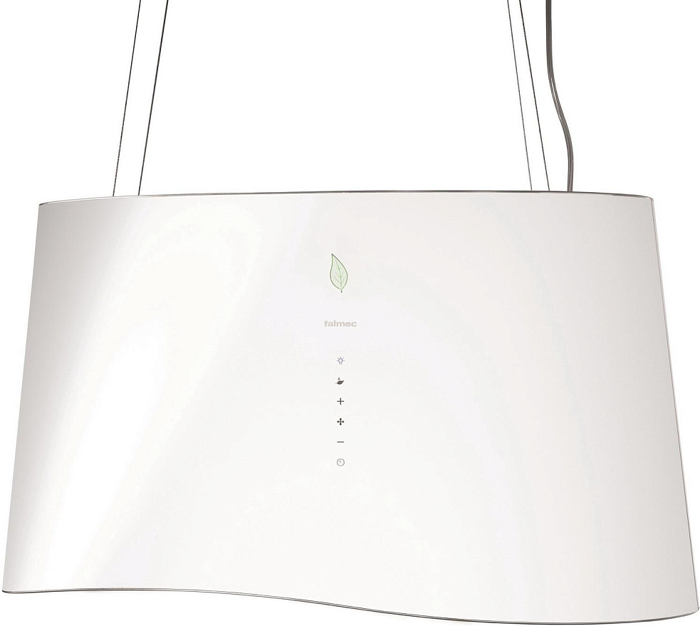 Фото Островная вытяжка Falmec MARE E.ION IS GLASS WHITE