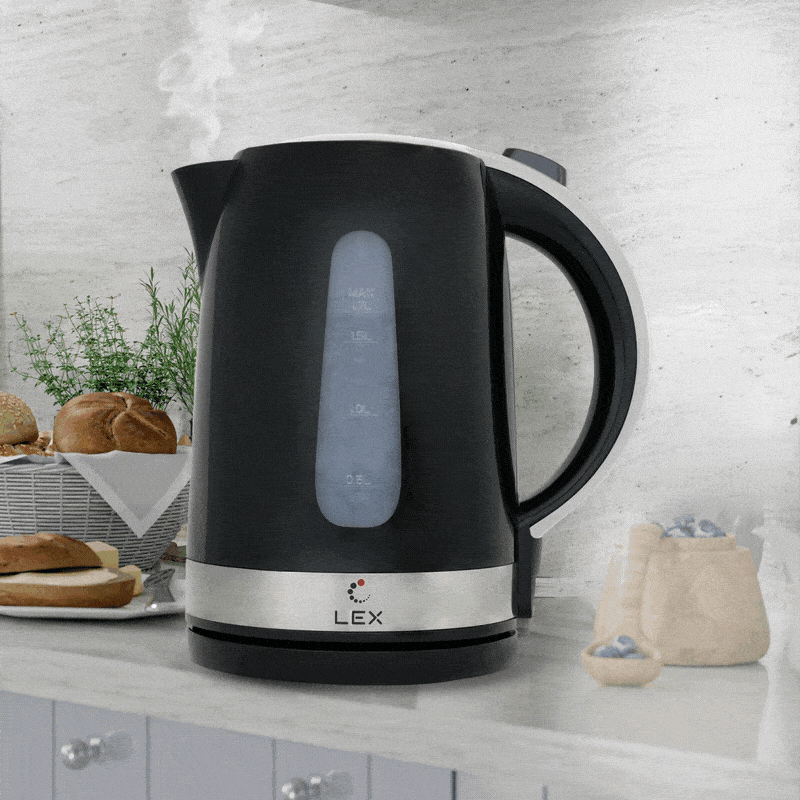 Картинка Lex LX 30028-2, чайник электрический (черный)