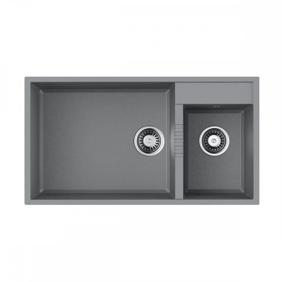 Фото Гранитная мойка Omoikiri Tedori 85-2-U-GR Tetogranit/leningrad grey