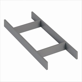 Картинка Лоток-рамка WOODLINE BLANK для столовых приборов, ширина фасада 300-1200 мм, 186х472х43 мм, антрацит