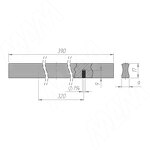 Превью картинка PULSE Профиль-ручка 320мм (L=390мм) белый матовый (PH.RU02.320.WHT) #3