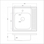 Превью картинка Металлическая мойка EMAR T6060LQ Decor #2