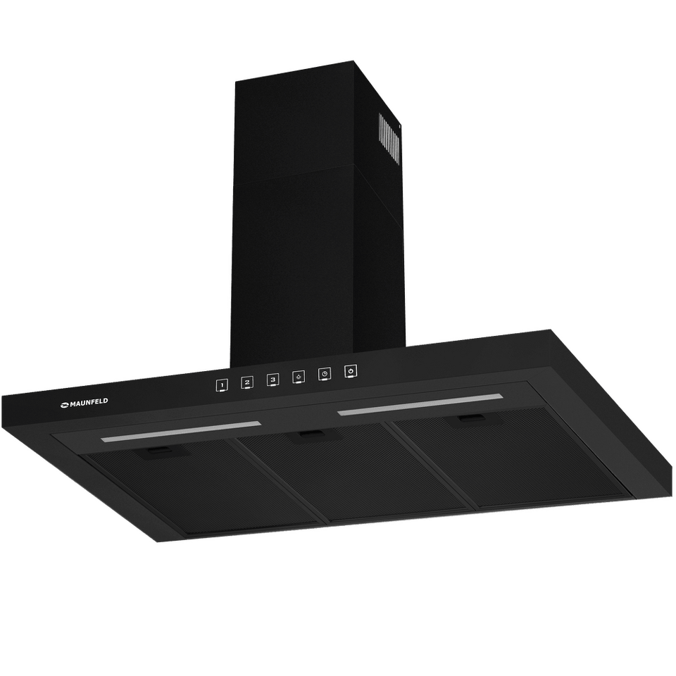 Фото Т-образная вытяжка  Maunfeld MODERN 90 TOUCH BLACK