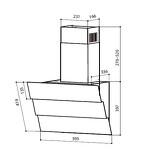 Превью картинка Наклонная вытяжка Lex RIO G 600 WHITE воздухоочиститель #2