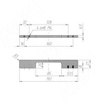 Превью картинка PULSE Профиль-ручка 128/160мм (L=192мм) черный матовый (PH.CN01.128-160.BLM) #2