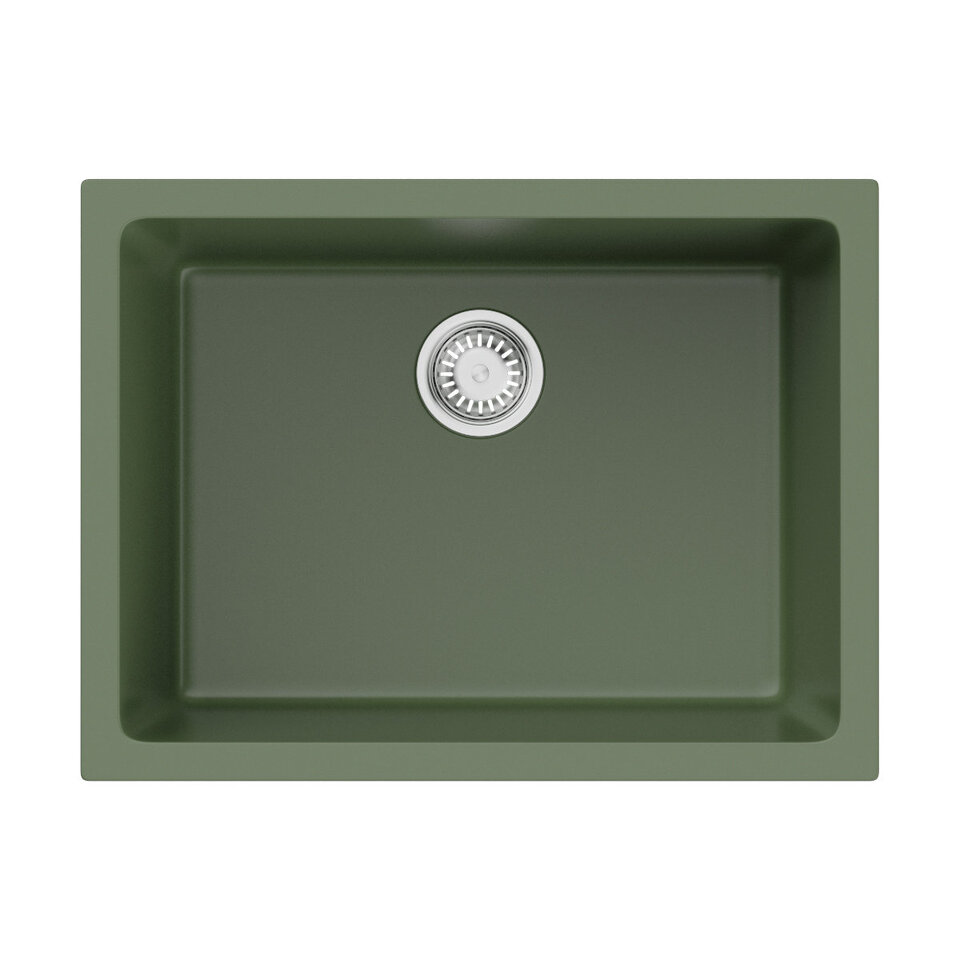 Фото Гранитная мойка Omoikiri Okinoshima 61-U/I-OL Natceramic/olive