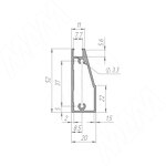 Превью картинка PULSE IRIS Широкий рамочный профиль, золото брашированное, L-3000 (FP00276GLB-S3) #6
