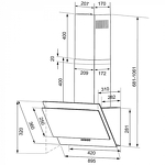 Превью картинка Наклонная вытяжка KRONA VENERA 900 BLACK S #13