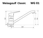 Превью картинка Смеситель для кухни Weissgauff WG 0101 Classic White #2