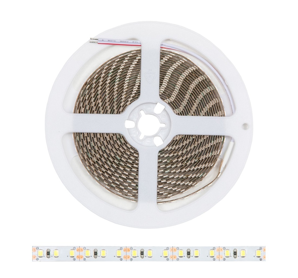 Фото Светодиодная лента DLIGHT, ширина 8 мм, длина 5000 мм, 120 led/м, 12 V, 9.6 W/м, холодный (6500K)