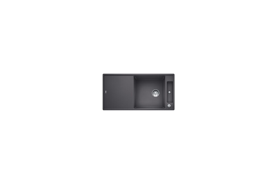 Фото Гранитная мойка Blanсo AXIA III XL 6 S-F SILGRANIT PuraDur темная скала, доска стекло c кл.-авт. InFino