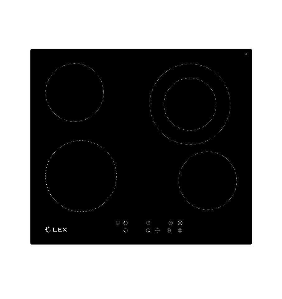 Фото Электрическая варочная панель Lex EVH 641 BL панель стеклокерамическая электрическая