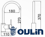 Превью картинка Смеситель для кухни Oulin OL-8006 #6