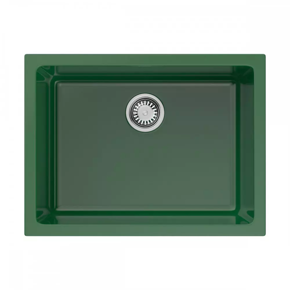 Фото Гранитная мойка Omoikiri Okinoshima 61-U/I-RG Glossy Natceramic/royal green глянцевый