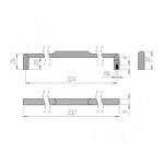 Превью картинка Giusti Ручка-скоба 224мм Timeless anthracite grey (WMN.882.224.002T) #5