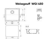 Превью картинка Кварцевая мойка Weissgauff WGI 45007 Deep Black #2