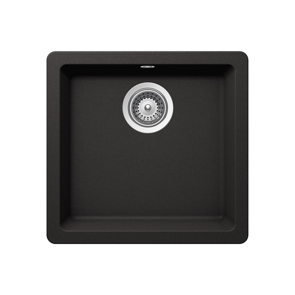 Фото Гранитная мойка SCHOCK QUADRO 50U CRISTALITE неро