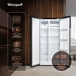 Превью картинка  Холодильник side by side Weissgauff WSBS 410 Inverter NoFrost Black #4