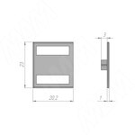 Превью картинка Permo Заглушка для эксцентрика в пластиковом корпусе SE71/74, антрацит (CSE71PANT) #2