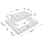 Превью картинка Индукционная варочная панель домино KRONA ERDE 30 BL 2BFTS #12