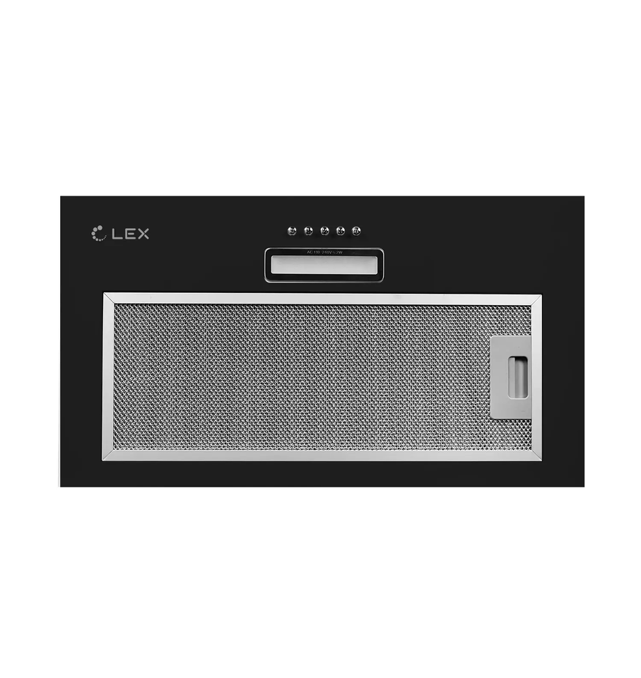 Фото Полновстраиваемая вытяжка Lex GS BLOC LIGHT 600 BLACK воздухоочиститель