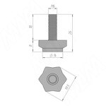 Превью картинка PULSE Ножка мебельная, М6x18, белая (PI05.M6X18.WH) #3