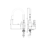 Превью картинка Смеситель для кухни Oulin OL - 8018 Satin #2