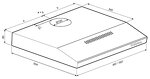 Превью картинка Козырьковая вытяжка KRONAsteel Jessica slim 500 black PB #2