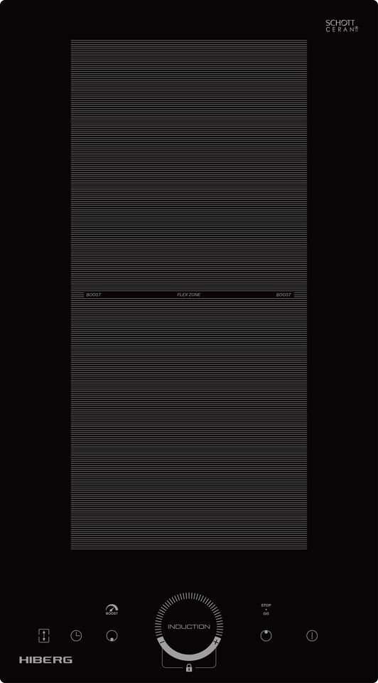 Фото Индукционная варочная панель домино HIBERG i-MS 3029 B