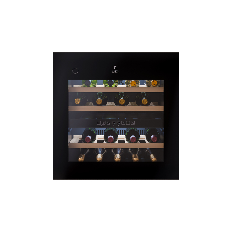 Фото Шкаф винный встраиваемый Lex LWD6036BL dual zone PP