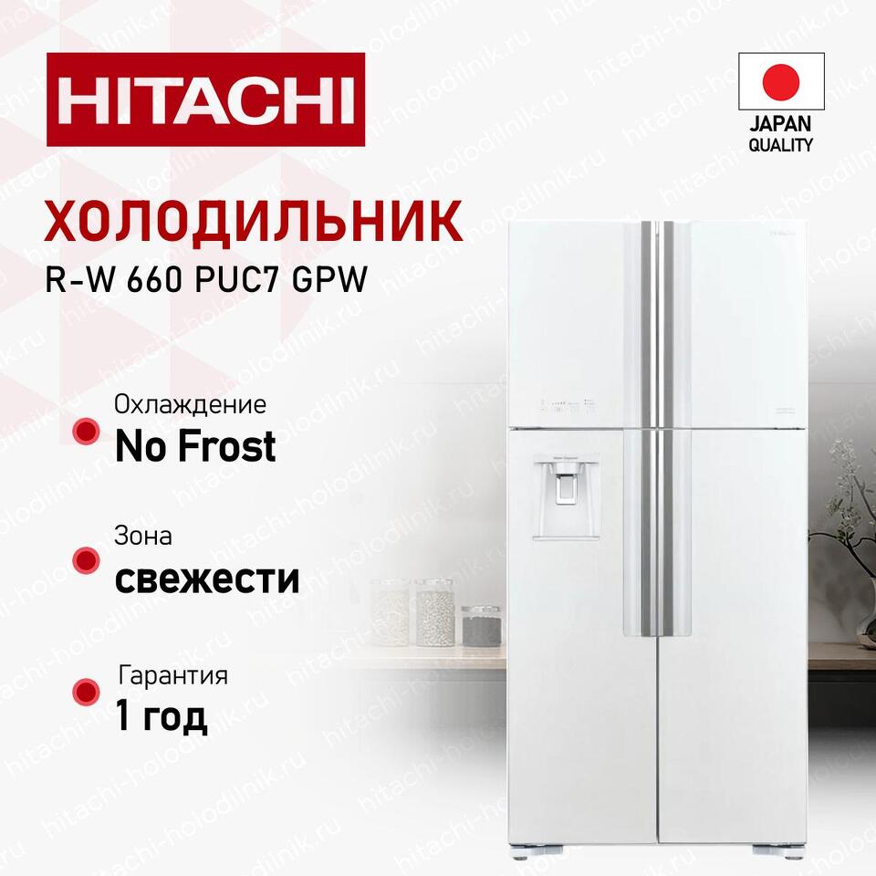 Фото  Холодильник side by side Hitachi R-W660PUC7 GPW