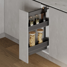 Картинка Duslar Бутылочница TITAN, выдвижной фасад 300 мм, антрацит