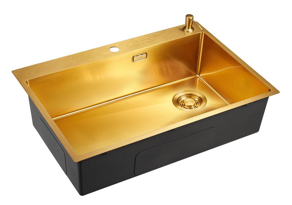 Фото Металлическая мойка EMAR EMB-660(TOP) PVD Golden
