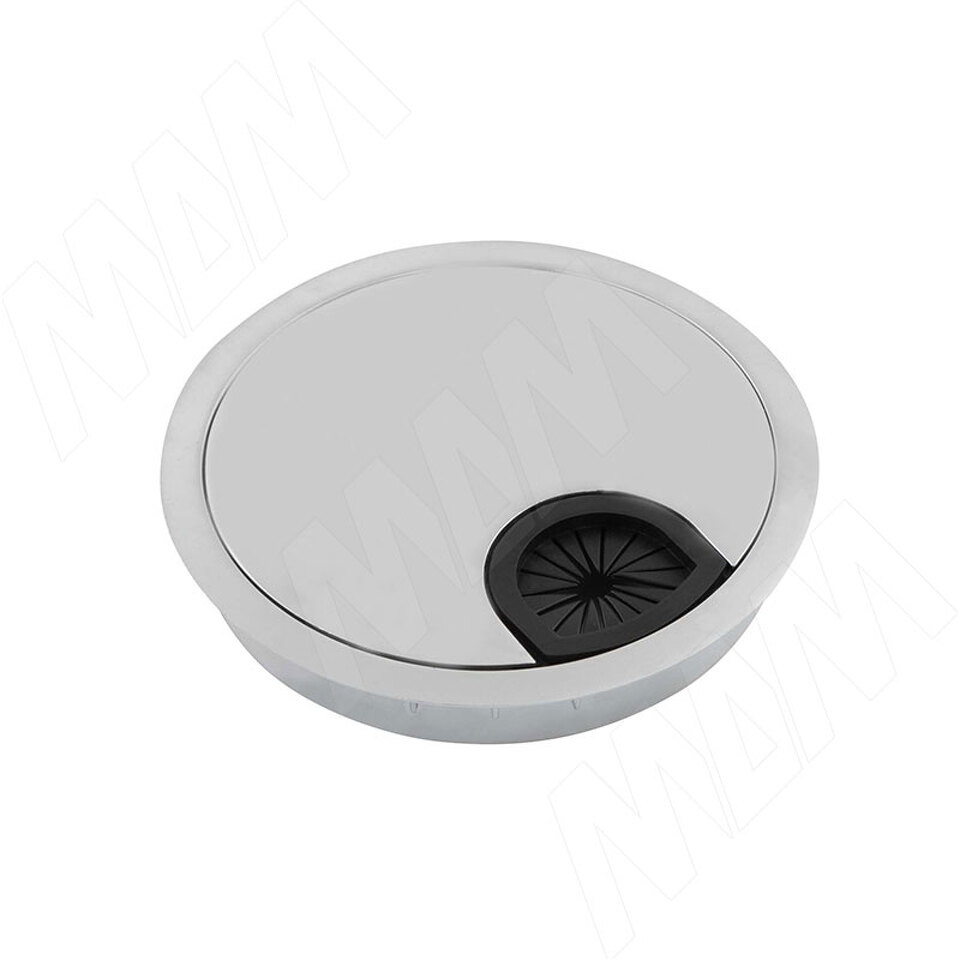 Фото PULSE Заглушка кабель-канала, алюминиевая, круглая, d=80 мм, хром матовый (RND-RD-80.MCR)