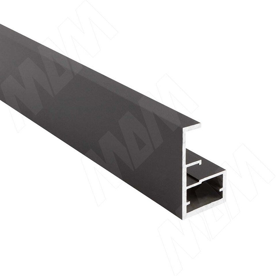 Фото PULSE LINEA Профиль рамочный узкий, с интегрированной ручкой, черный (анод), L-5400 (FP00738HBL)