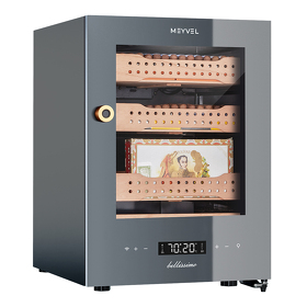 Картинка Холодильник (шкаф) для сигар компрессорный Meyvel MC-50BK (PRO)