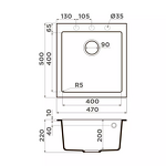 Превью картинка Omoikiri Bosen 47A-GB Artceramic/графит #2