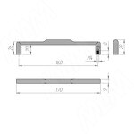 Превью картинка Giusti Ручка-скоба 160мм Timeless stone grey (WMN.882.160.002R) #5