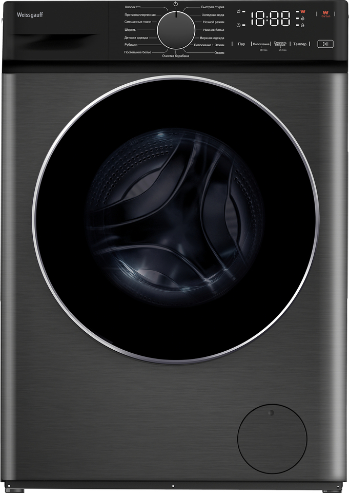 Фото Стиральная машина с фронтальной загрузкой Weissgauff WM 4627 Touch Inverter Steam Grey