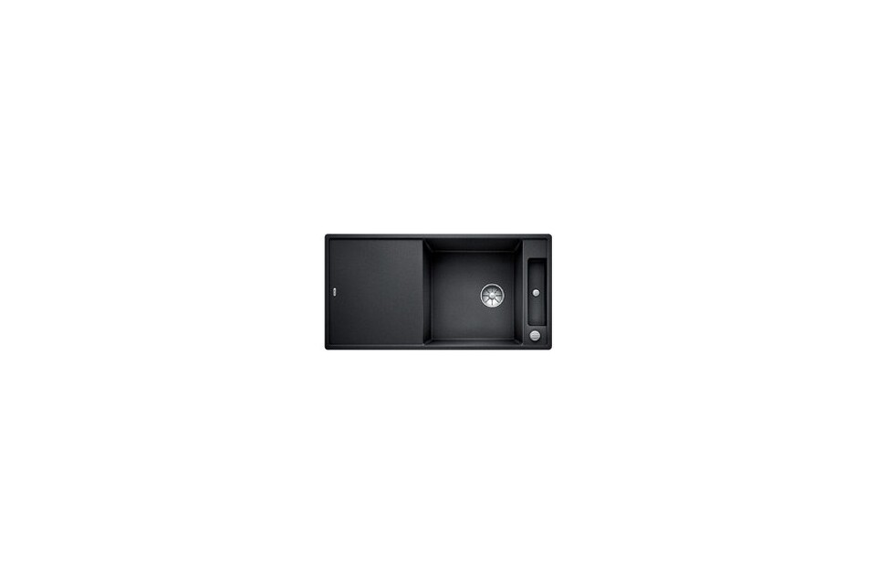 Фото Гранитная мойка Blanсo AXIA III XL 6 S-F SILGRANIT PuraDur антрацит, доска стекло c кл.-авт. InFino