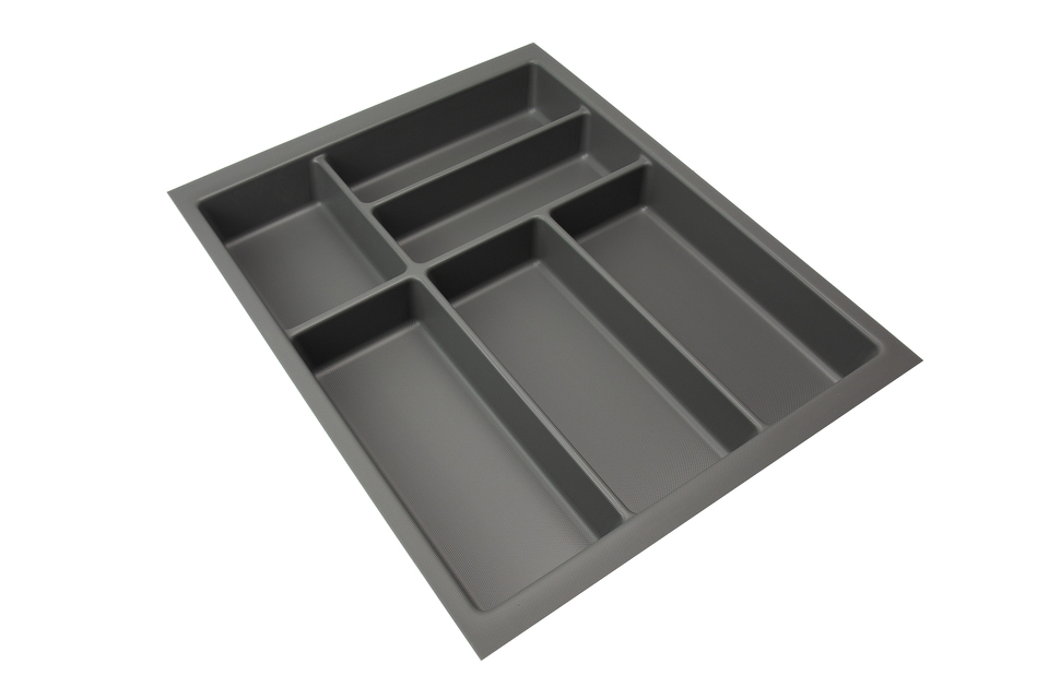 Фото Dirks Лоток BASIC SOFT-TOUCH для столовых приборов, ширина фасада 450 мм, 369х473х58 мм, антрацит