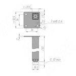 Превью картинка PULSE Опора декоративная Н230+10мм серый глянец (ADJ18.230.CRM) #3