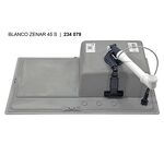 Превью картинка Гранитная мойка Blanсo BLANCO ZENAR 45S (чаша слева) SILGRANIT серый беж с кл.-авт. InFino #5
