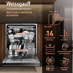 Превью картинка Посудомоечная машина 60см встраиваемая Weissgauff BDW 6038 D Inverter Autoopen #1