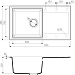Превью картинка Гранитная мойка Omoikiri Sakaime 78-WH Tetogranit/белый #2