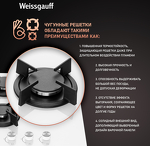 Превью картинка Газовая варочная панель Weissgauff HG 430 WGH #4