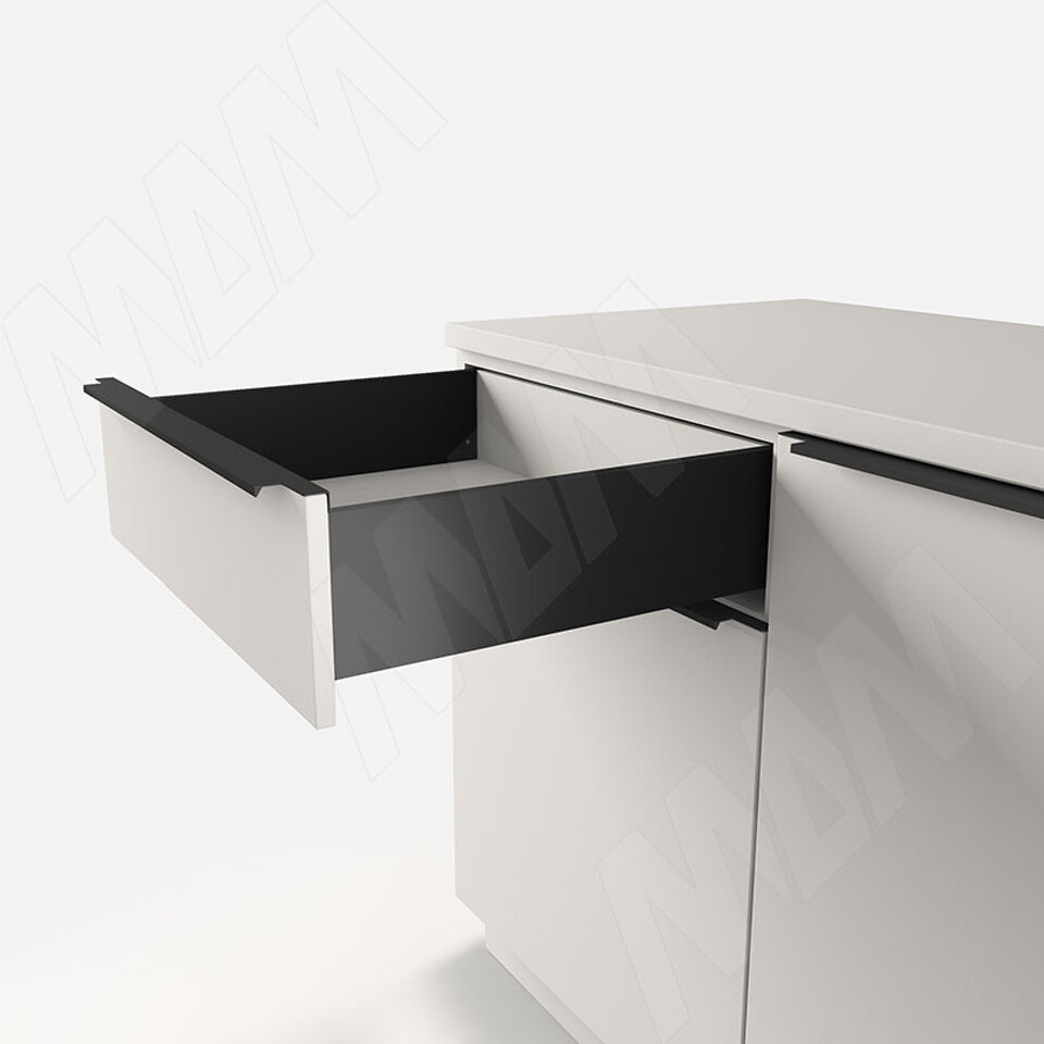 Фото PULSE ЛС БОКС Комплект ящика 450 мм, Н120, с доводчиком, черный, LS BOX (LS120450BL)