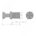 Превью картинка PULSE Шток эксцентрика в корпусе M6 (SB-2X7.5.M6) #2