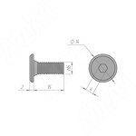 Превью картинка PULSE Винт с плоской головкой под шестигранник, M6x15 (HXS M6 X15 FL MP) #2