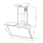 Превью картинка Наклонная вытяжка Lex MOZA 500 WHITE воздухоочиститель #4